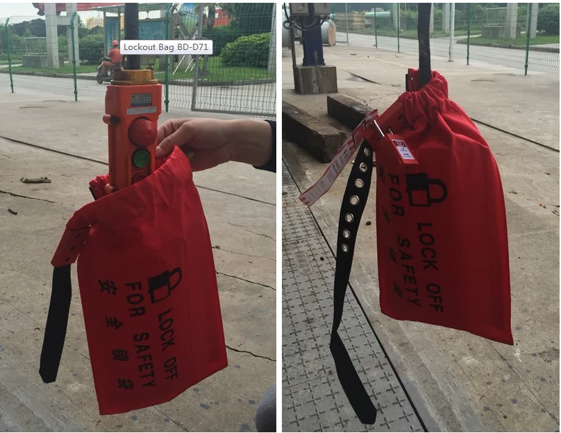 China Brady Security Red CRANCE CONTROLLER LOCKOUT BAG BD-D71