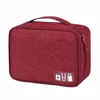 Fashion Cable Organizer Bag Digital Storage Bag Electronics Accessories Case with Disk SD Card Slots / Phone Connector Plug Bag