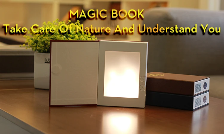 Magic led flame fire Foldable book lamp for gift