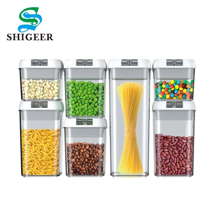 
Customized Large 0.5L 0.8L 1.2L 1.9L PP Plastic Food Storage Airtight Containers 7 Piece Set 