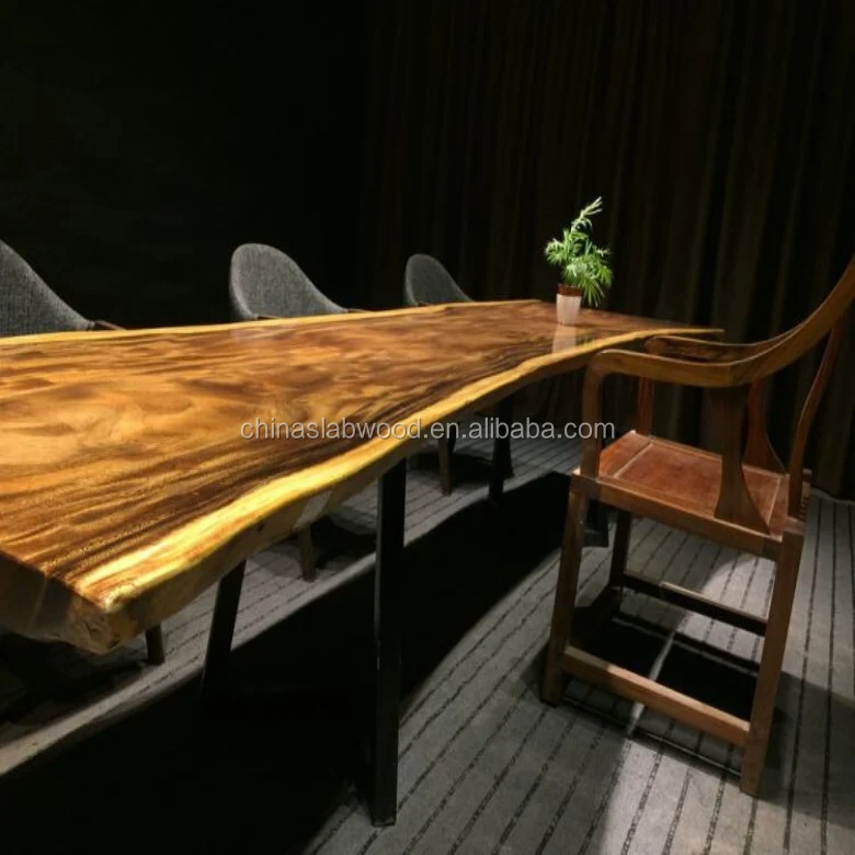 Solid Black Walnut Slab Wood Fot Table Top Worktops And