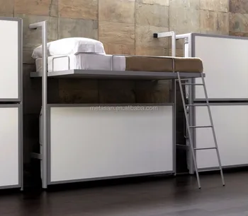 Modern Custom Metal Wall Mounted Bunk Bed Storage Modern Custom Metal Wall Mounted Bunk Bed Storage