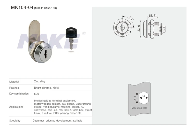 Mk10404 Wafer Disc Tumbler Cam Lock For Electrical Box Buy Disc