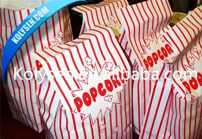Greaseproof popcorn paper bags / kraft paper bag for food packaging / microwave popcorn bags