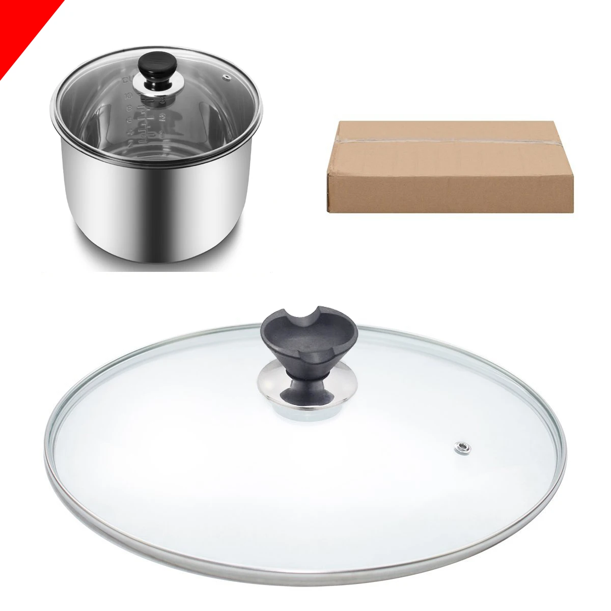 9"/22厘米钢化玻璃盖盖与通风热销售在亚马逊锅盖