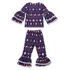2018 new style long sleeve floral Christmas baby outfit holiday wear children clothes