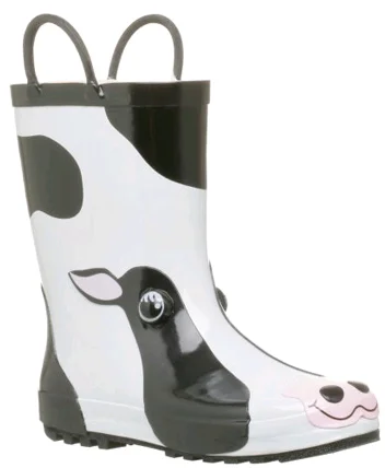 Cow Print Rain Boots With Loop Wellie 