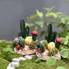 Handmade lovely resin mini cactus ornament landscape.