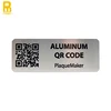 Laser QR code or ID number stainless steel metal nameplate