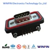 IP67 DR9 DB9 male connector waterproof right angle panel mount China manufacturer