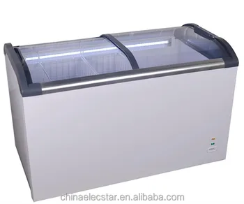 glass door ice cream freezer