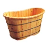 Soaking Deep Portable Teak Solid Round Wooden Spa Bathtub