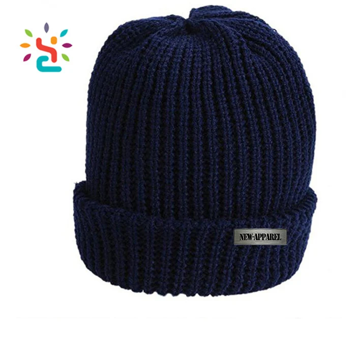 The Beanie Straight Needle Knit Deep Blue Hat Patterns Mens 100 Peruvian Cotton Winter Knitting Cap Custom Size And Color Buy Peruvian Cotton