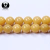 big yellow stone beads smooth round semi precious natural stone