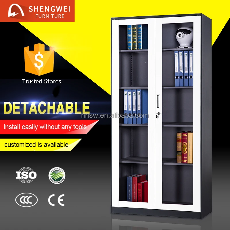 Functional Metal Glass Doors Book Shelf For Orderly Arrangement Alibaba Com