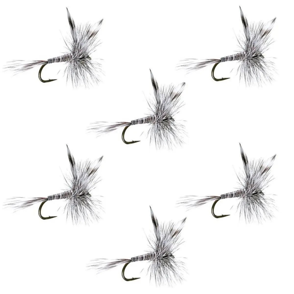 The Fly Fishing Place Mosquito Classic Trout Dry Fly Fishing Flies Set of 6 Flies Size 12 