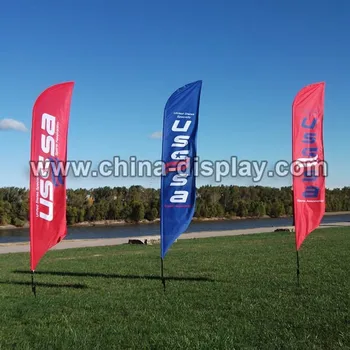 2017 High Quality Flying Beach Flag Banner Feather Flag Pole