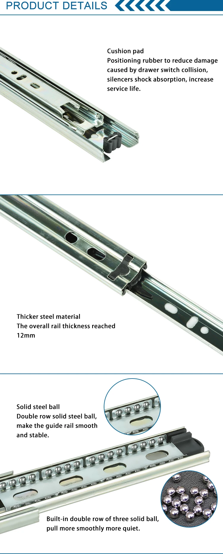 heavy duty under mount drawer slides