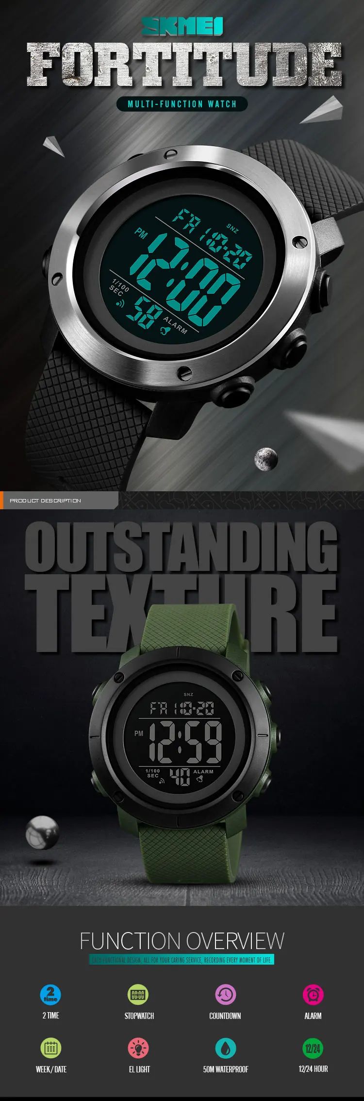 Skmei 1426 New Custom Logo Waterproof Cheap Plastic Watches 5atm Watch Fashion Digital Sport Wristwatches