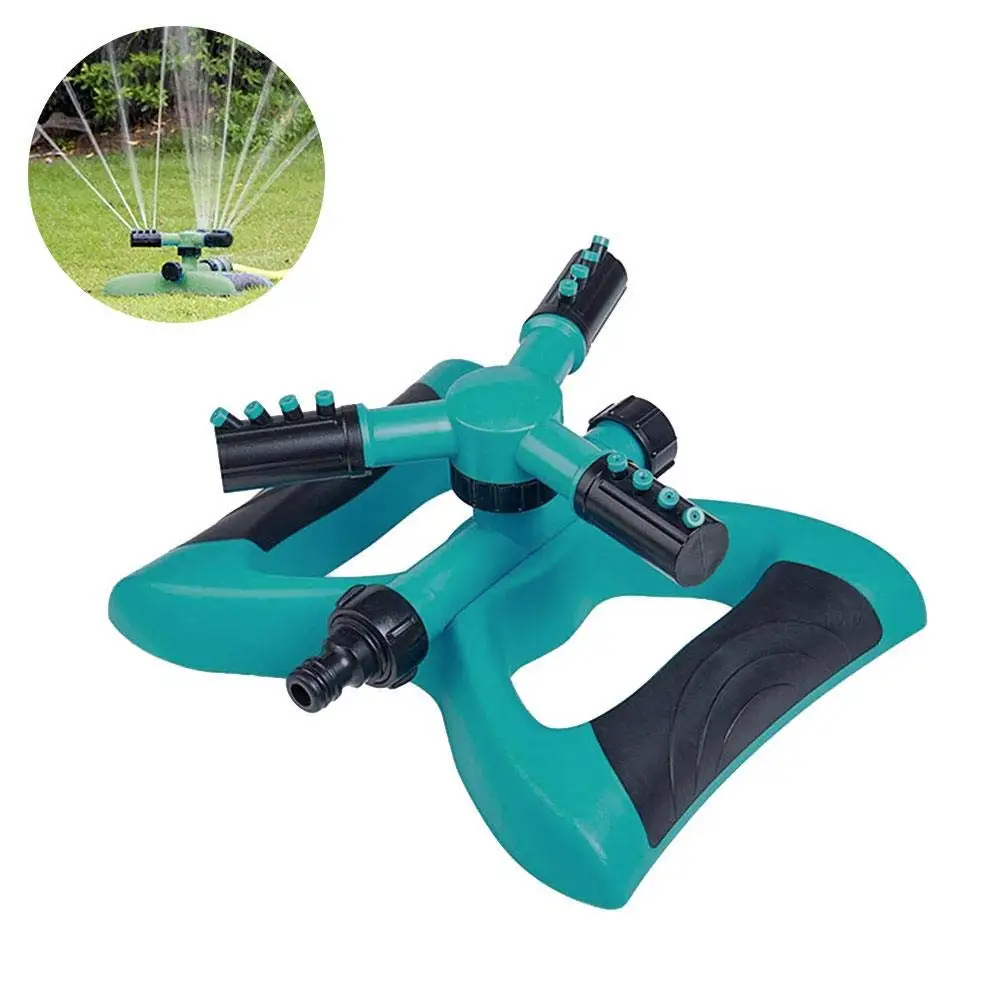 Automatic 360/° Rotating Garden Sprinkler for Large Area of Coverage crayfomo Lawn Sprinkler Water Sprinklers with Leak Free Design Durable 3 Arm Sprayer Adjustable Nozzle