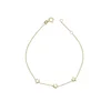 925 jewelry 18K plated dainty three star thin sterling silver bracelet