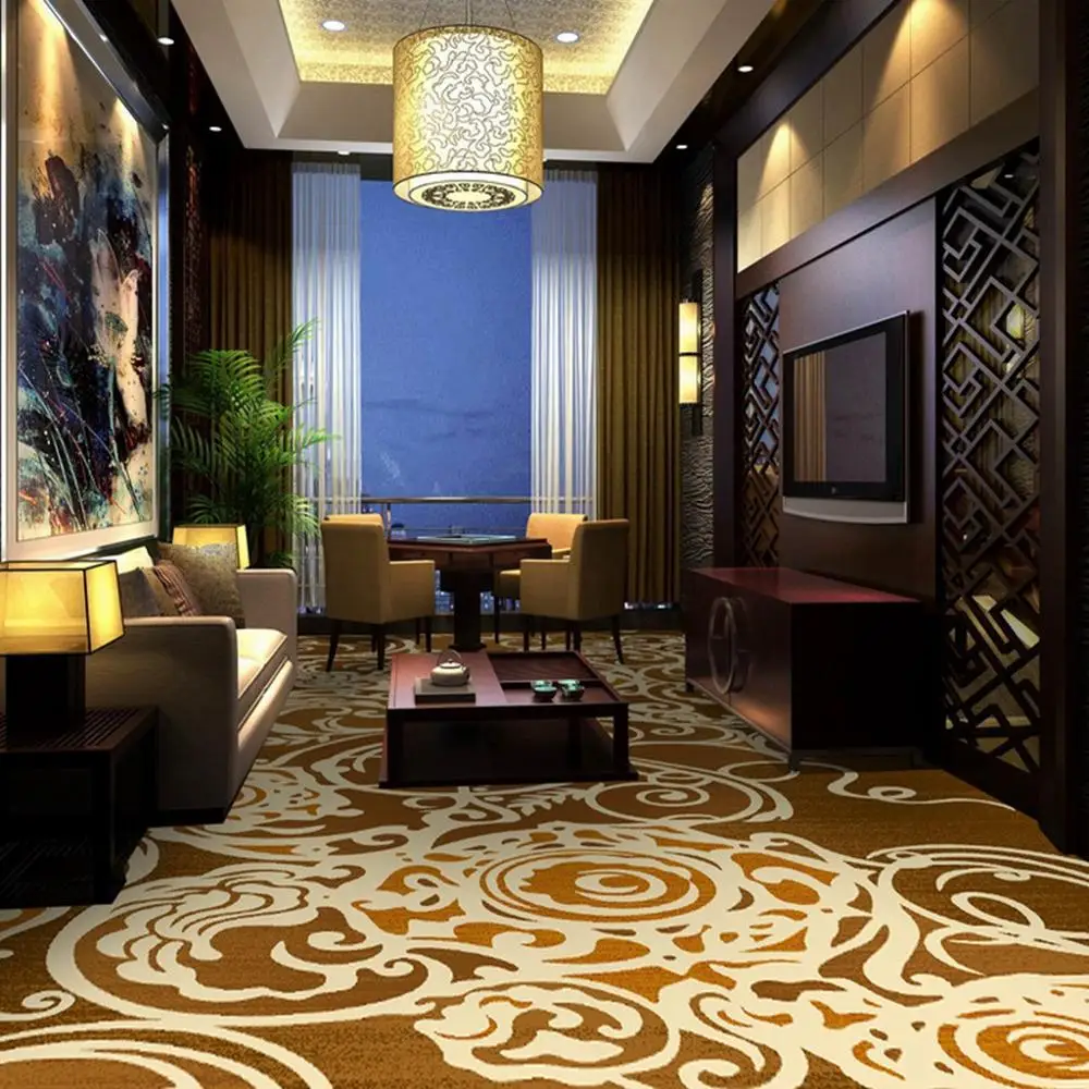 China Carpet Manufacturer Cut Pile Technics Nylon Printed Carpet Used For The Hotel