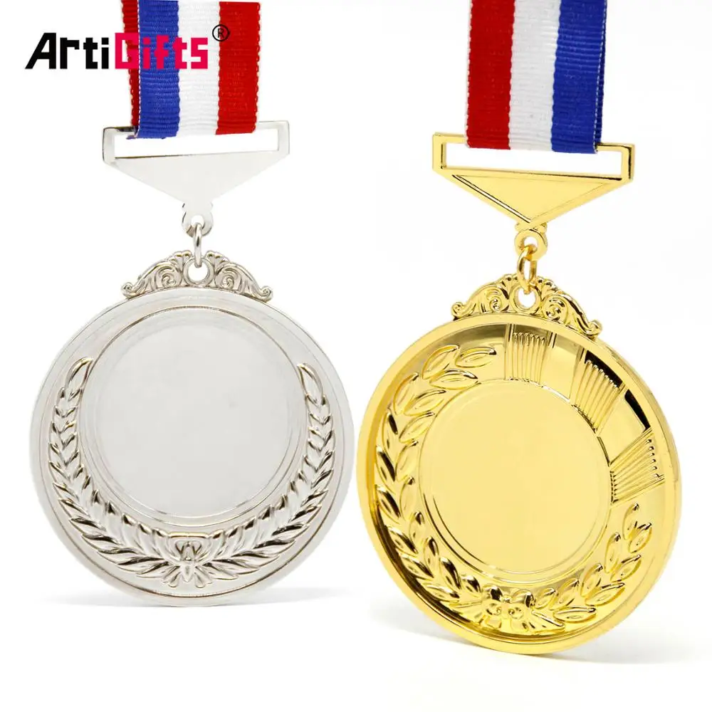 Lot De 6 Médailles Sportives Or, Argent, Bronze - Rubans Colorés - Récompenses Compétitions Ou Cadeaux