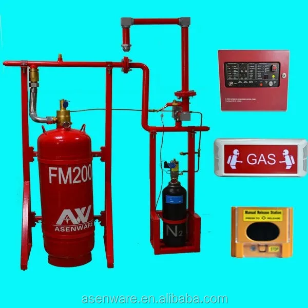 N2 driving pipeline type fm200 Fire Extinguisher