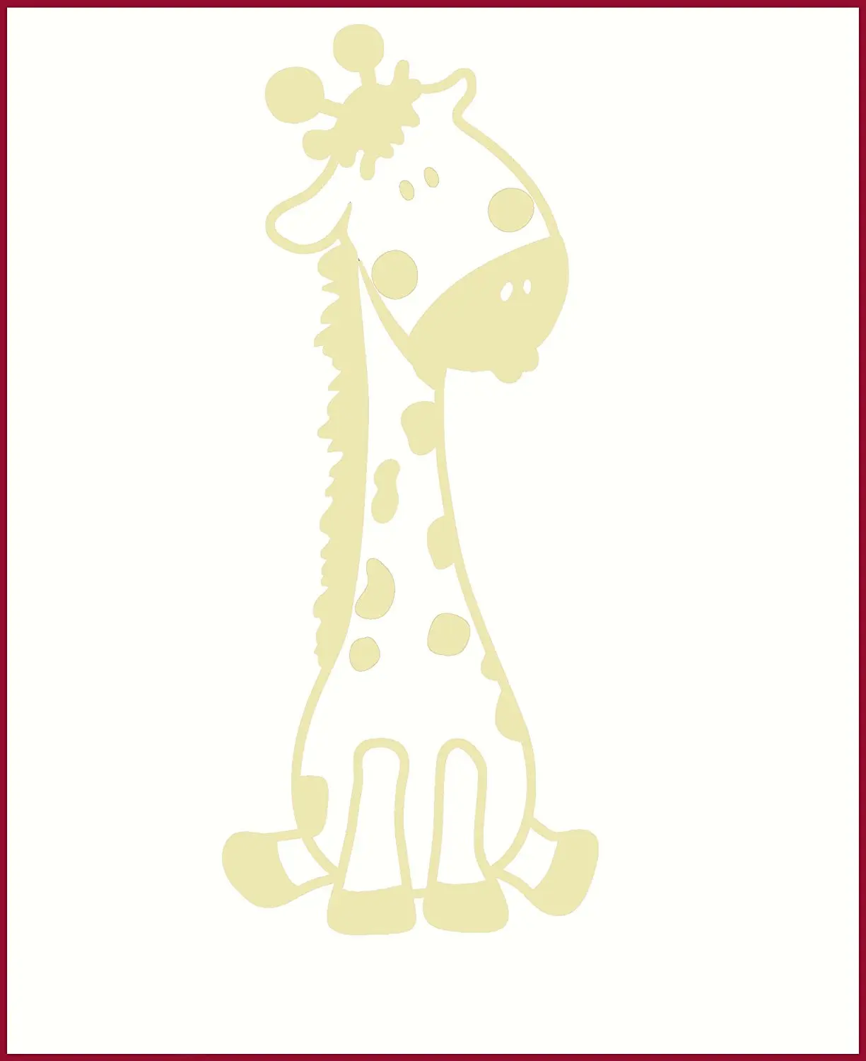baby giraffe wall art