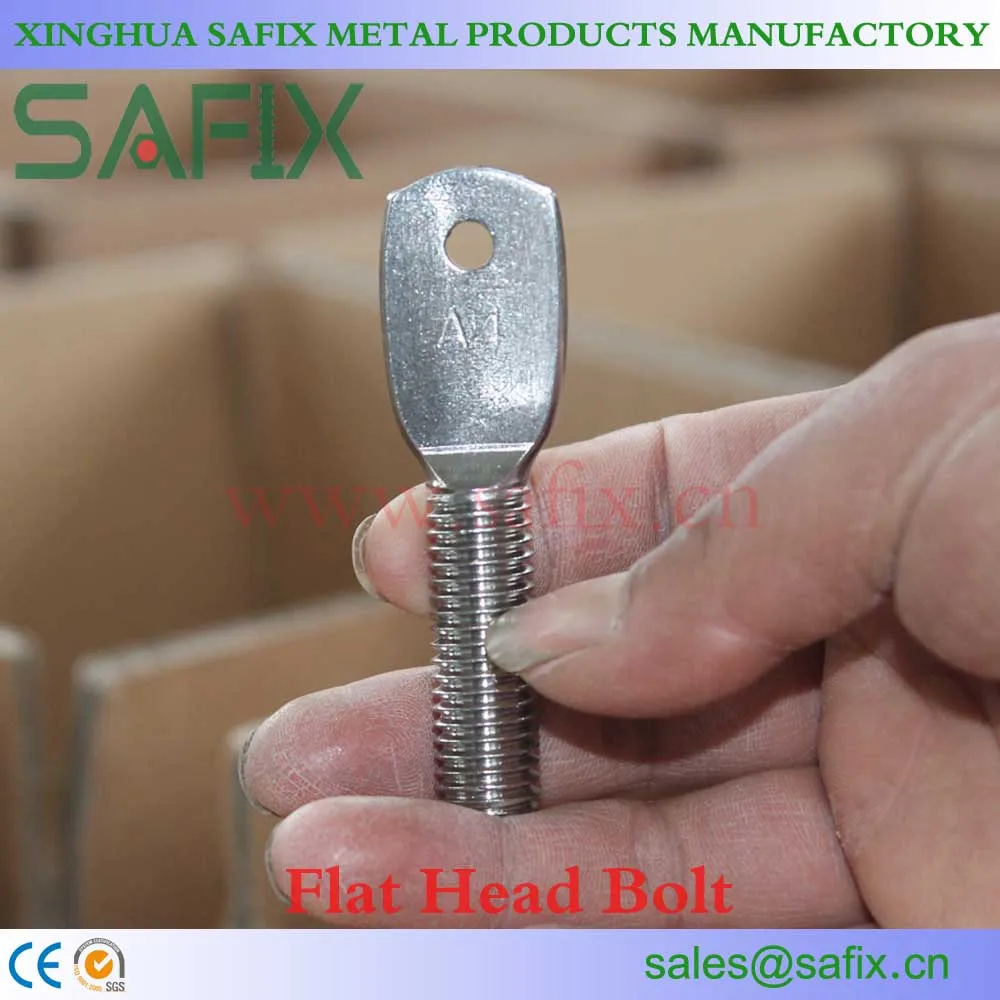 
SS304 SS316 Stainless Steel Flat Head Bolt/Extension Arm/Spade Bolt/adjustable arm bolt In stock 