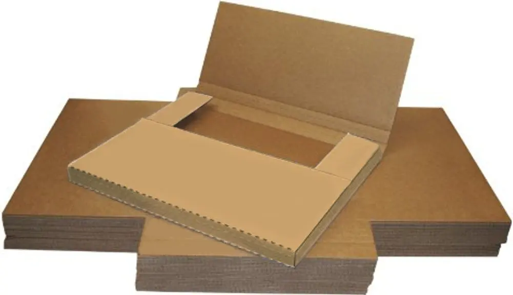 25 Cardboard LP Sleeve Boxes - 17-1/8" x 14-1/8" Variable Depth Outer Sleeve Mailer & Vinyl Box Set Mailer - 12BCOW (BOXES, SHIPPING)