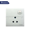 JUNON Simple Design 5A Circular Electrical Wall Socket With Switch