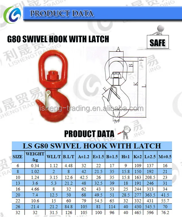 Hardware Rigging Supplier G Safety Latch Swivel Crane Hook Buy Swivel Crane Hook Safety