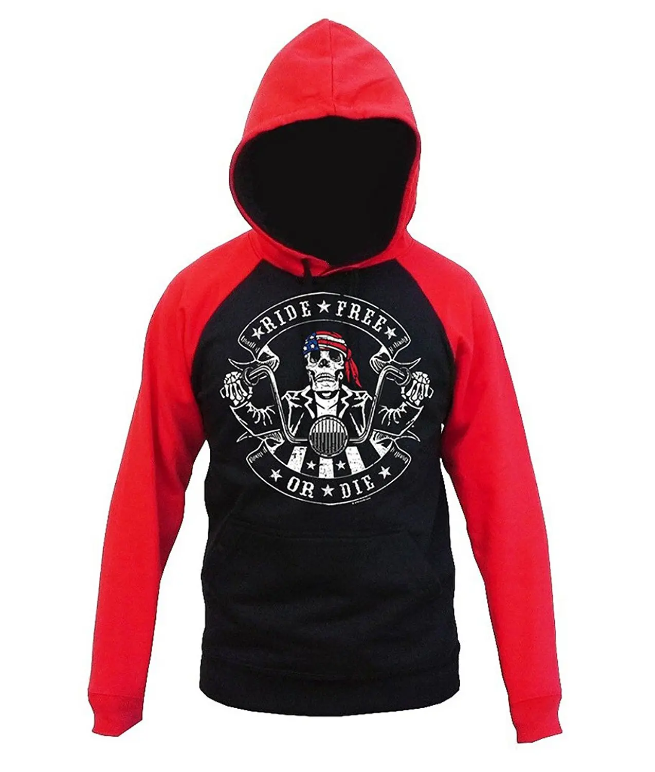 Interstate Apparel Mens Firefighter Cat Black//Camo Raglan Baseball Sweatshirt Black
