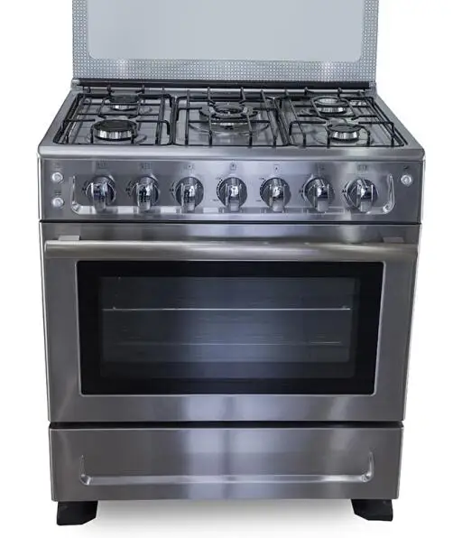 80cm Gas Freestanding Range With 5 Burner Stainless Steel Cocina De Gas