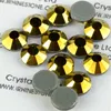 Gold hematite solid gold crystal flat back hotfix rhinestone for dress