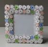 3x3inch small enamel coated colorful flower metal photo picture frame