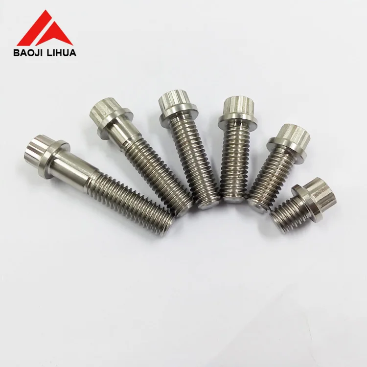 TI6Al4v GR5 M7 Titanium 12 point Flange Head Split Rim Bolt & nut for rim wheel