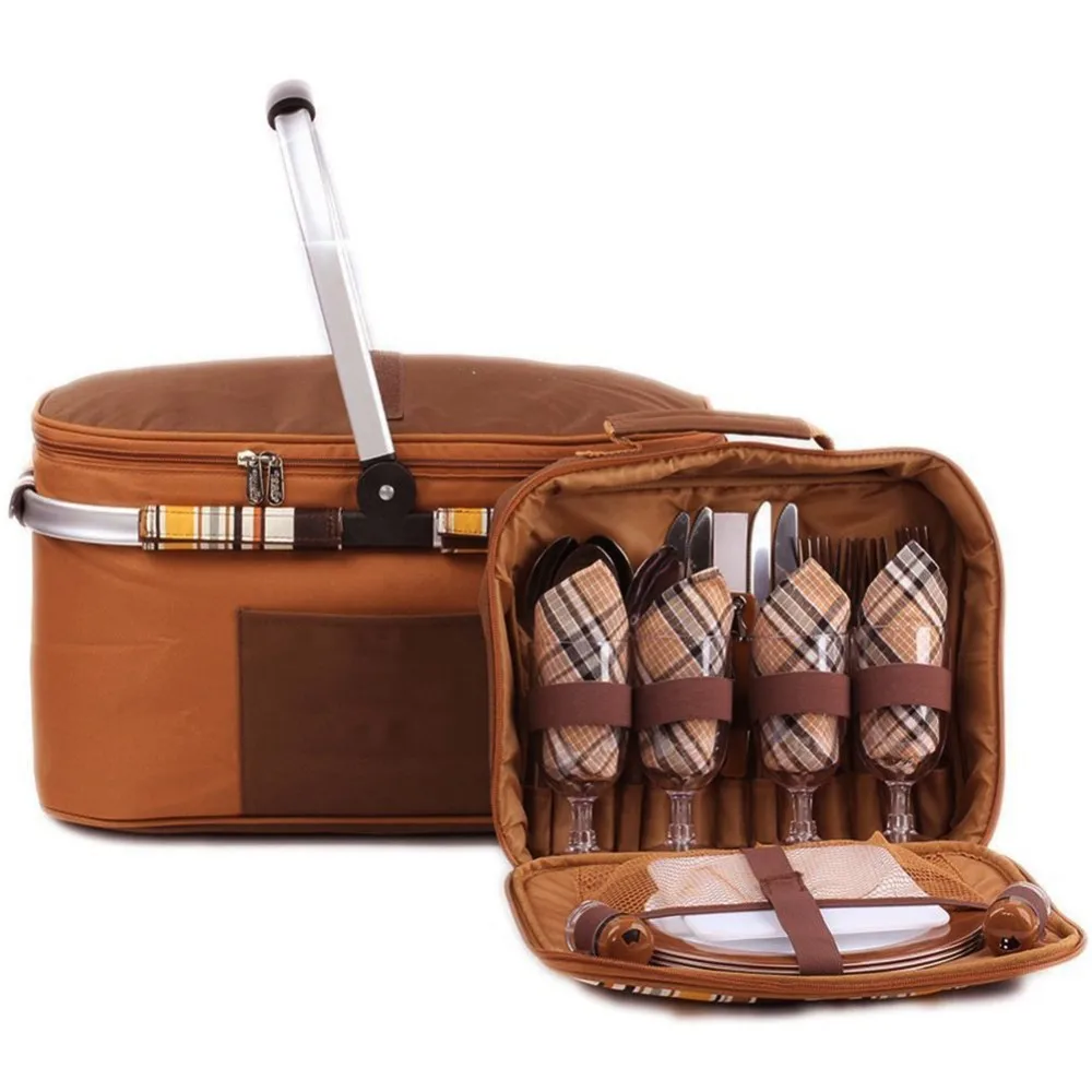 Wholesale Premium Service Insulated Picnic Basket For 4 Person Buy Collapsible Picnic Basket