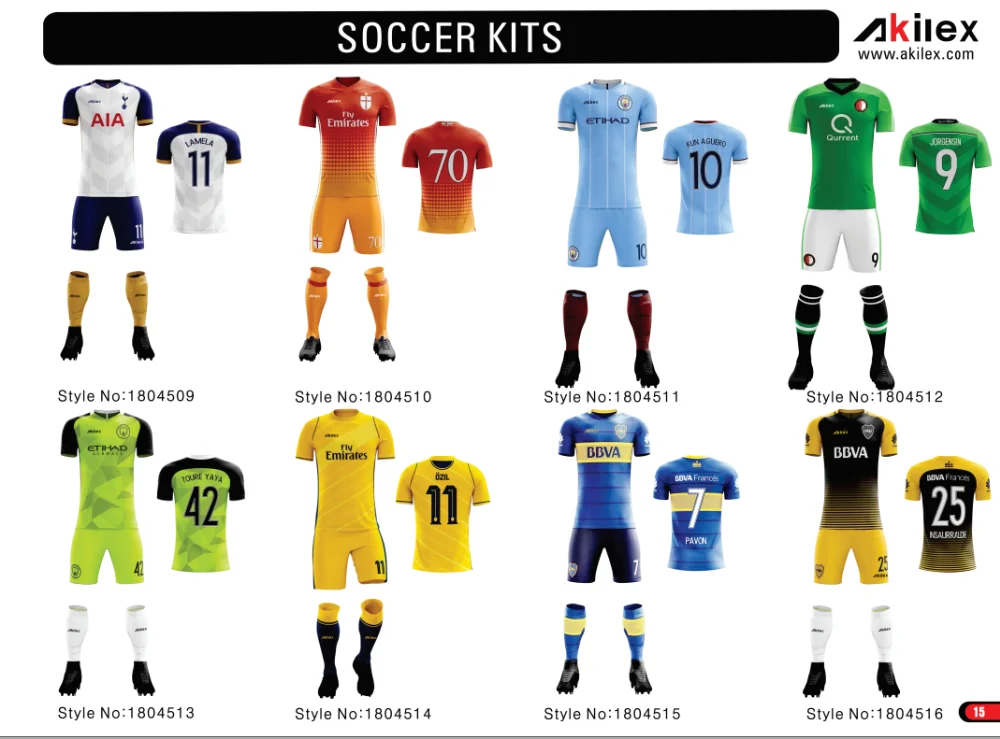 Wholesale Soccer Apparel Football Shirt New Design For High School