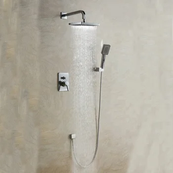 Luxury Bath Shower Faucet Set 8 Rain Shower Head Hand Shower