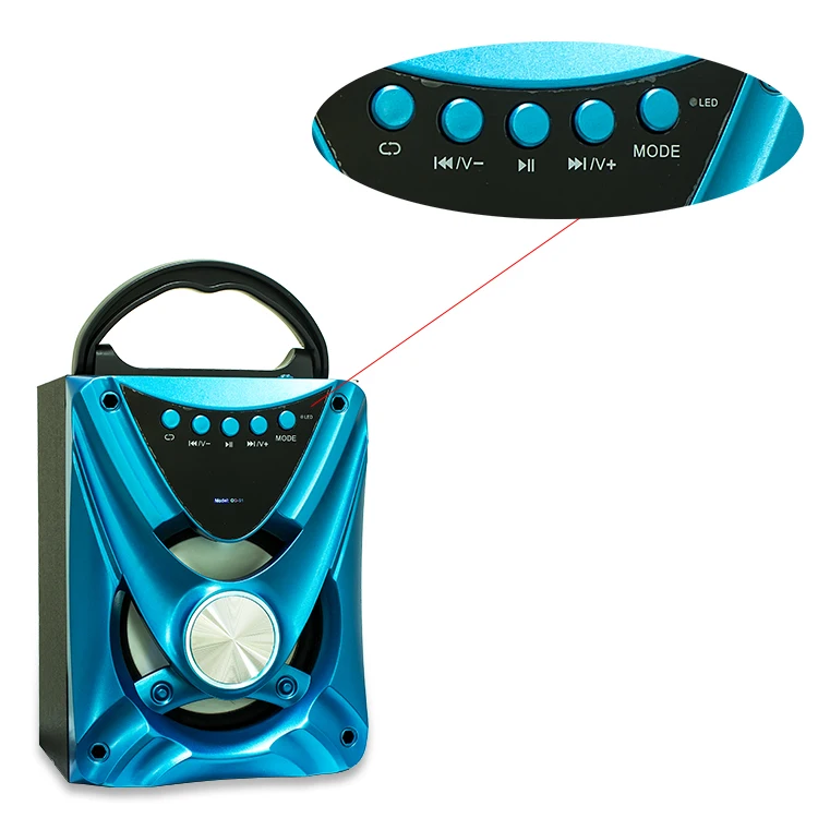 High Quality Wireless Audio Active Wood Mini Blue tooth Speaker with LED Light and FM Radio