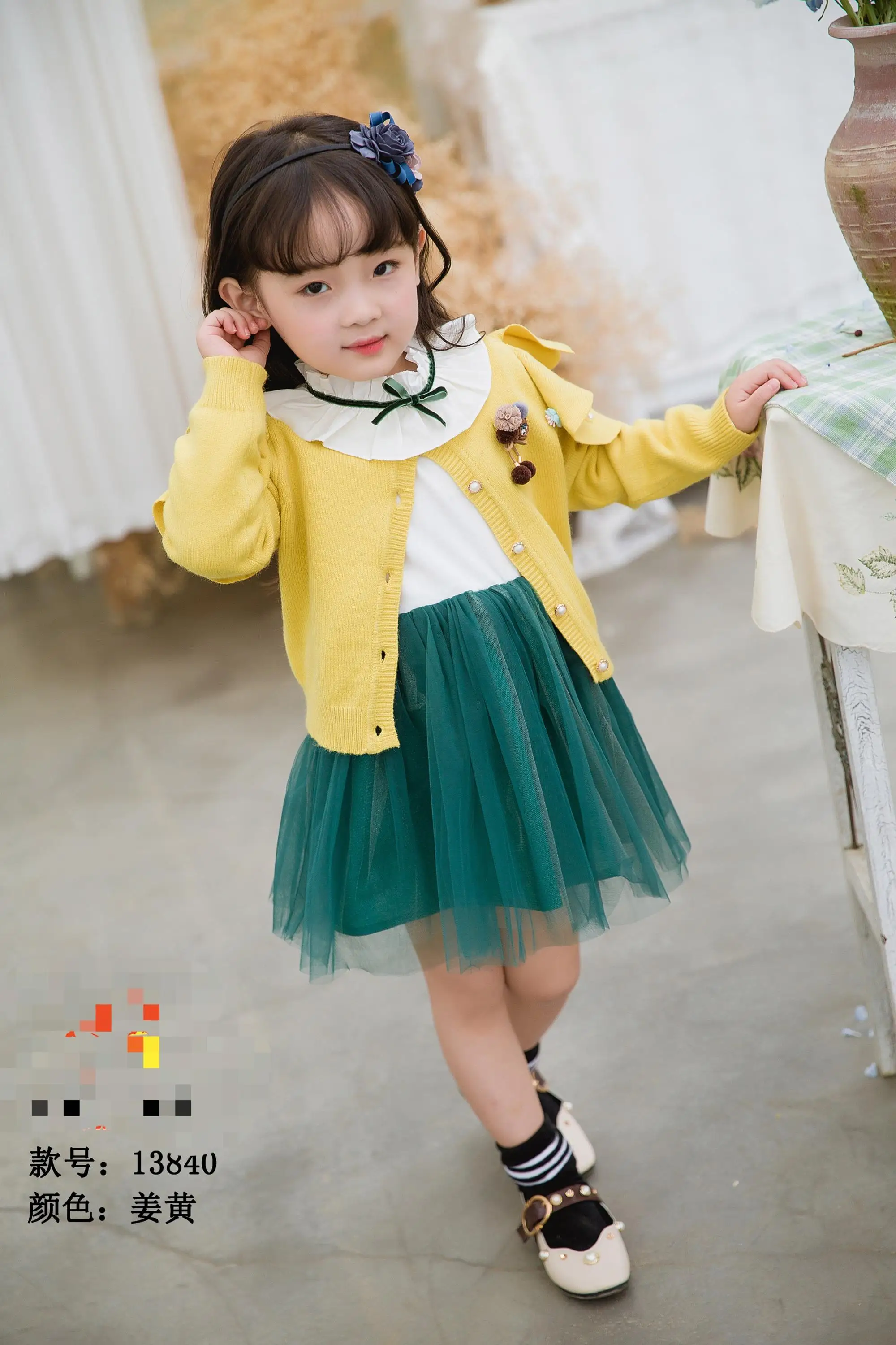2023 High Quality Korean Style Baby Girl Fancy Sweater For 26 Years