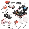 8 in 1 Combo sublimation Heat Press Machine Mug Plate Cap frame phone case T-shirt printer