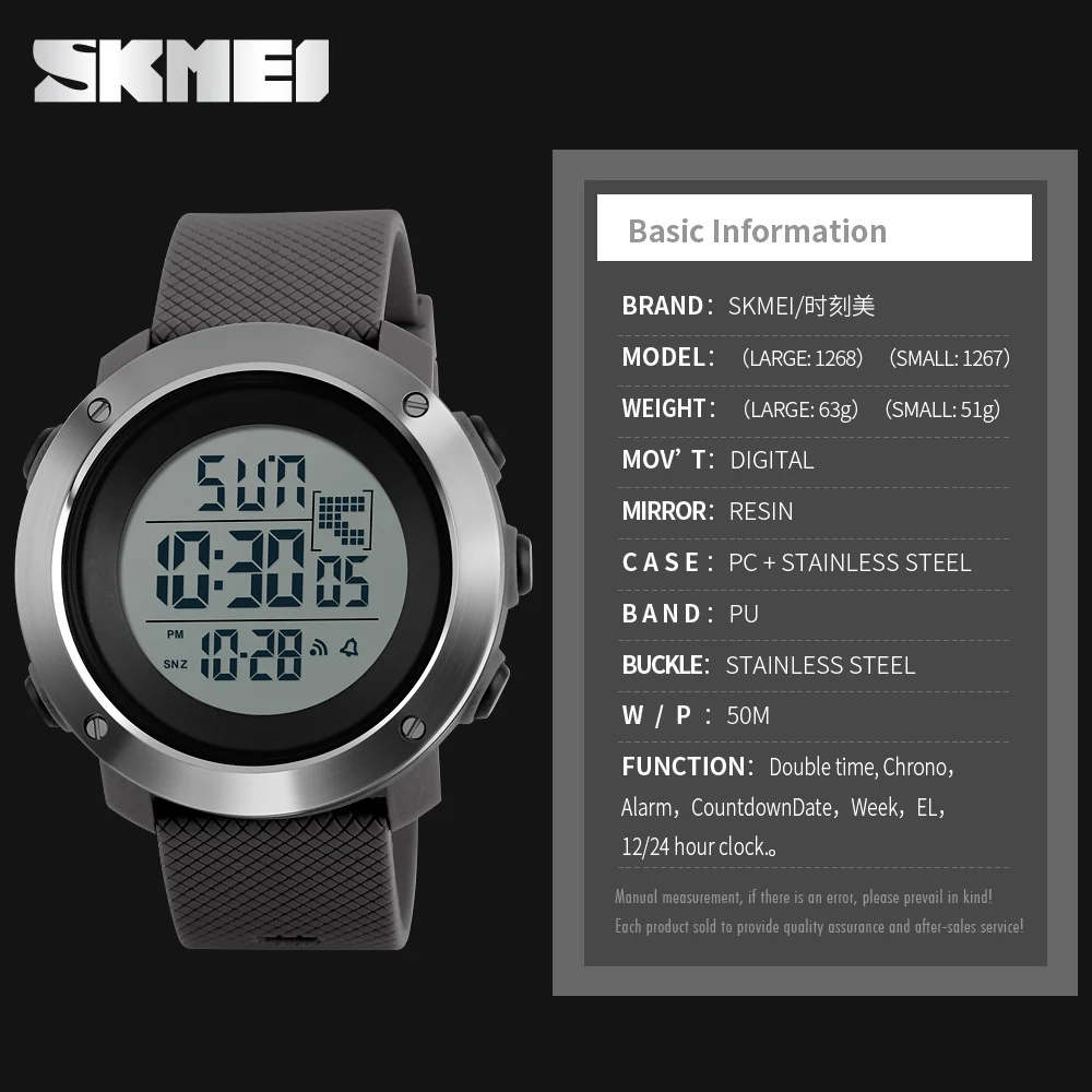 Skmei Multi Function Digital Watch Relojes Sport 5atm Water Proof ...