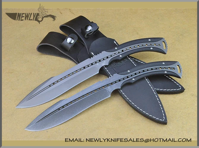 Good Quality G10 Handle Granite-wash Blade D2 Steel Tactical Knife Rescue Cutter