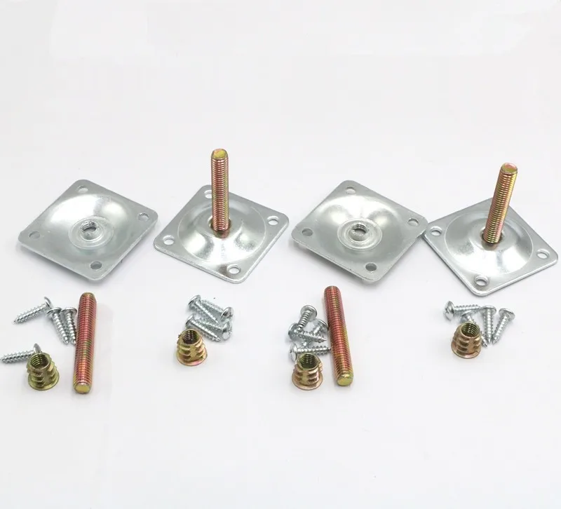 Furniture Hardware Table Leg Mounting Plate Angle Degree Hanger Screws