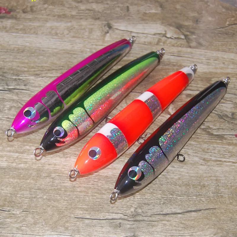 High Quality 80g 140g Saltwater Fishing Handmade Wooden Popper Fishing