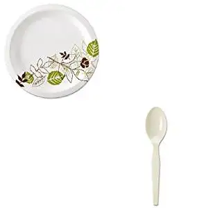 KITDXETM117DXEUX9WSPK - Value Kit - Dixie Heavy-Mediumweight Polystyrene Cutlery (DXETM117) and Dixie Pathways Mediumweight Paper Plates (DXEUX9WSPK)