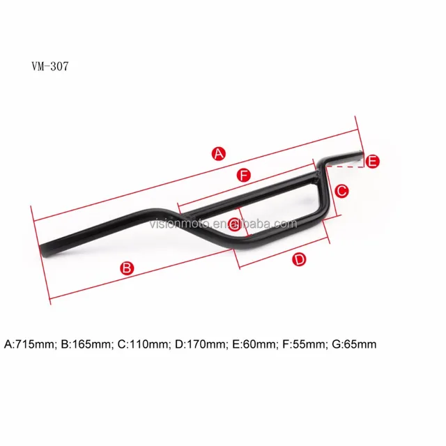 Black 7/8" 22mm Handlebar Handle Fat Bars Dirt bike